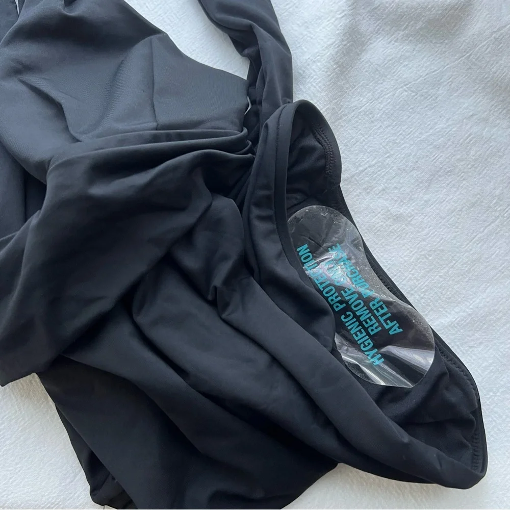 Seafolly Collective Cross Back One Piece Swimsuit Size 12 In Black New - Picture 7 of 7